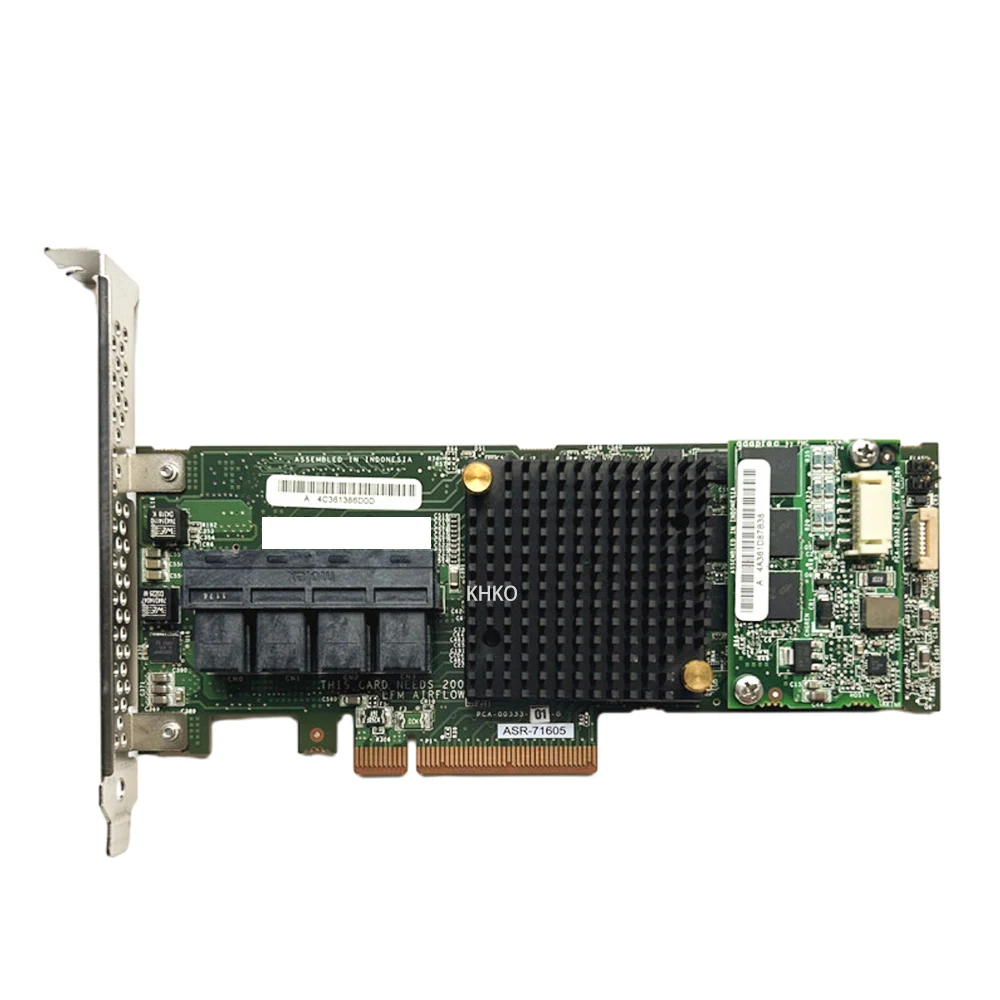 Imagem -01 - Adaptec-original Hba Passthrough Array Card Asr71605 2274400-r Gbps Quatro Portas 8643 Expansão 32 Bay Sas Sata Controlador Pcie