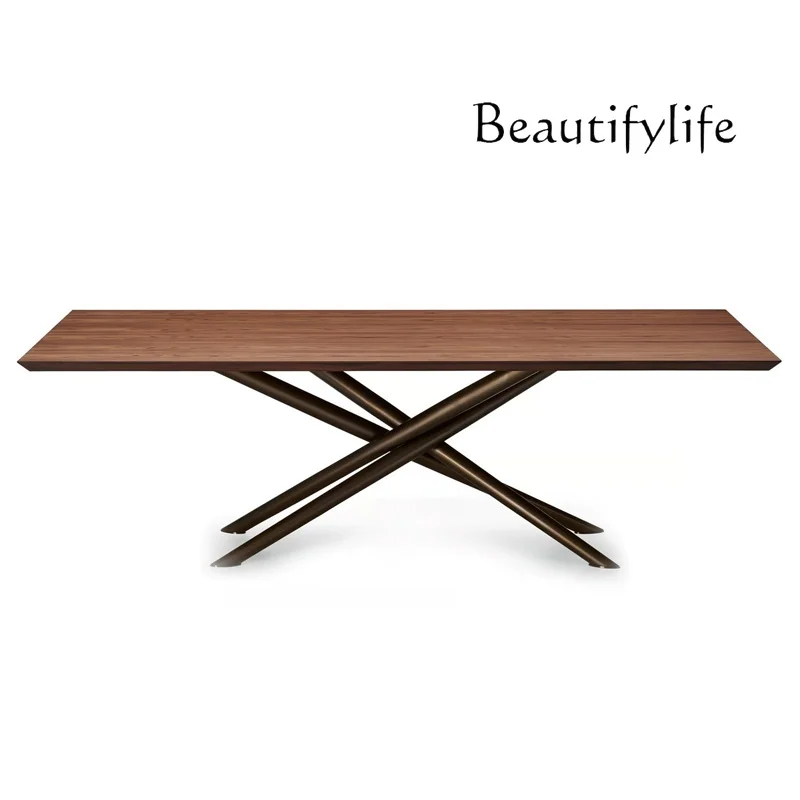 Italian Style Light Luxury Artistic Style Creative Design Rectangular Desk Modern Simple Dining Table