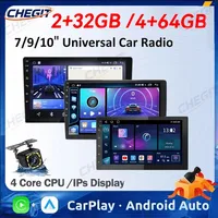 7/9/10 ''2 Din Android 13 autoradio 64G vídeo Multimedia estéreo Universal Carplay gps para Volkswagen Nissan Hyundai Kia juguete