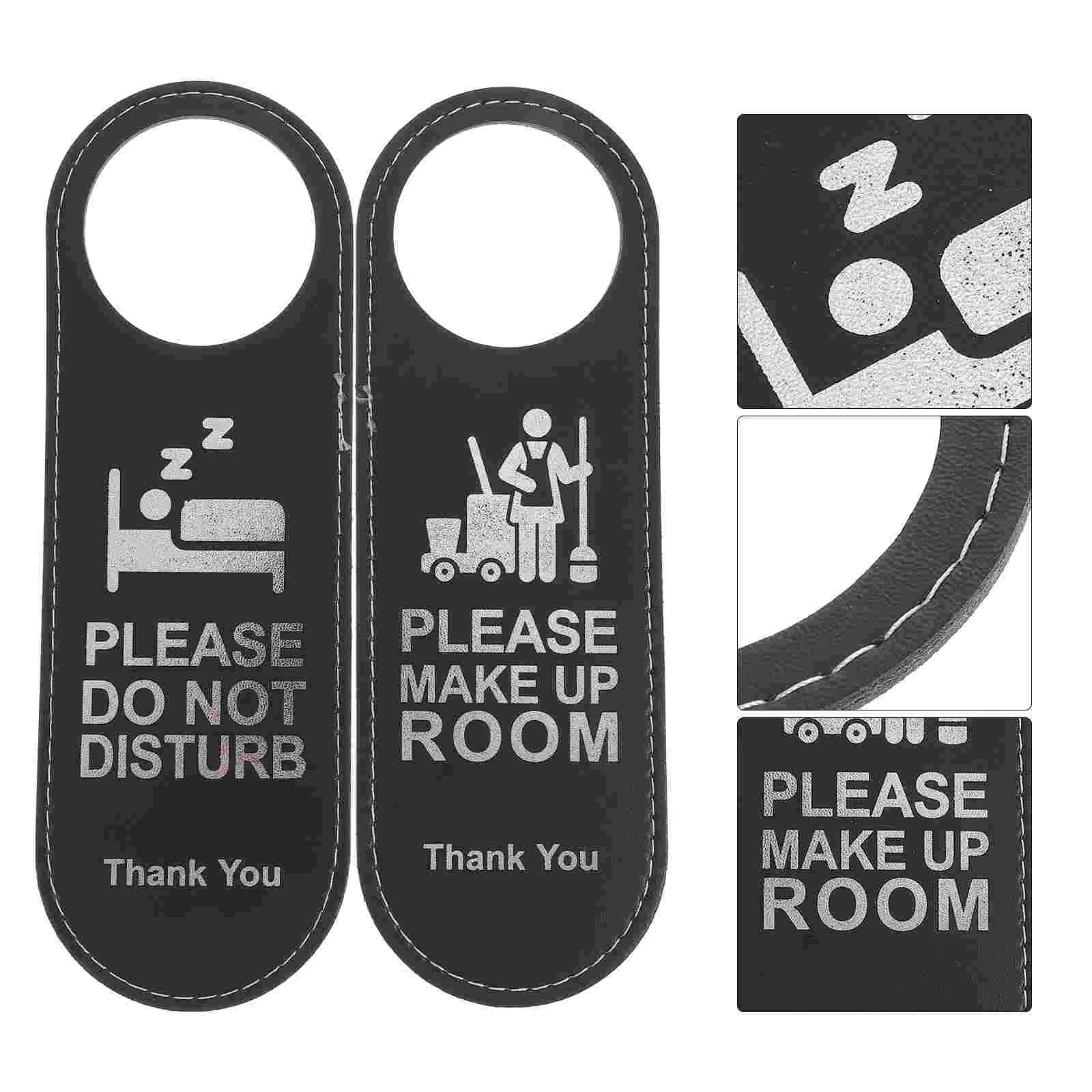 

3 Pcs Clean Double-sided Listing Door Sign Handle Hanger Hanging Number Room Reminder Office