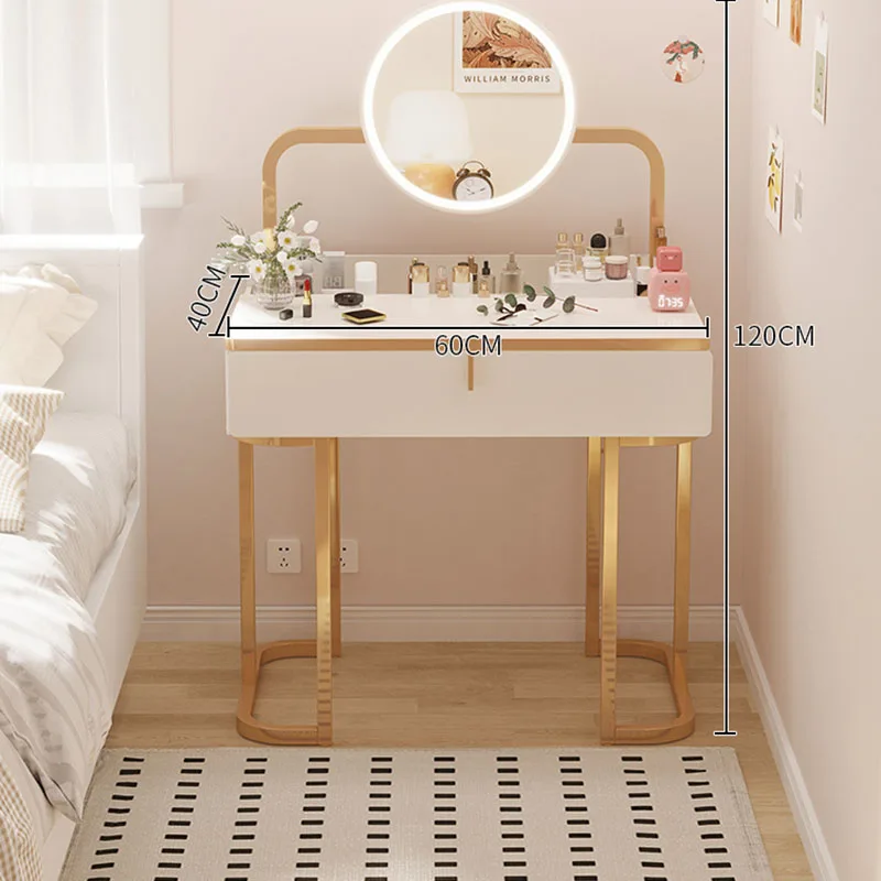 Table de maquillage minimaliste européenne moderne nordique, meubles de chambre à coucher, égouts de proximité blancs, filles