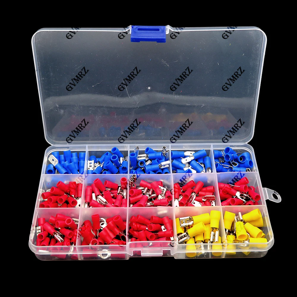 280pcs Male Female Insulated Terminals Cold Crimp Terminals Assorted Crimp Terminals Spade Butt Connector Kit Wire Connector Kit