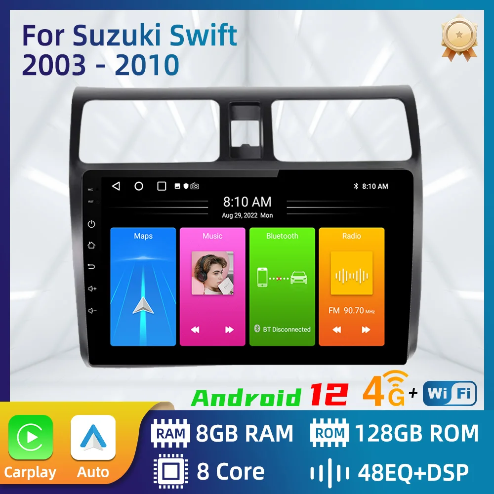 

Car Radio For Suzuki Swift 2003 - 2010 Android Car Multimedia Player GPS Navigation Carplay Android auto Touch FM 4G Stereo 2Din