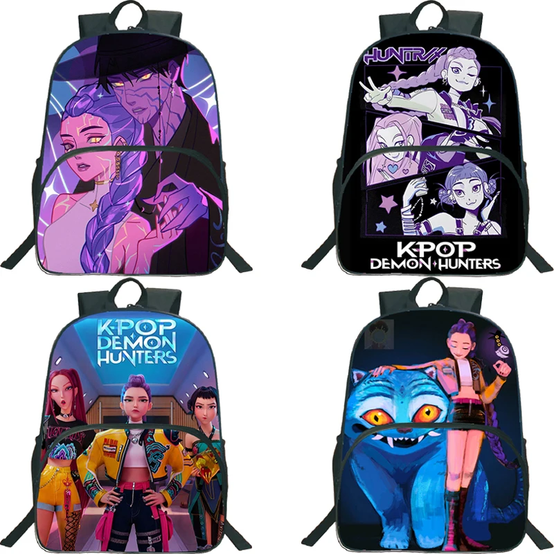 

KPop Demon Hunters School Backpack Boys Girls Anime School Bags Children Backpack Student Back Pack Back To School Mochila Gift