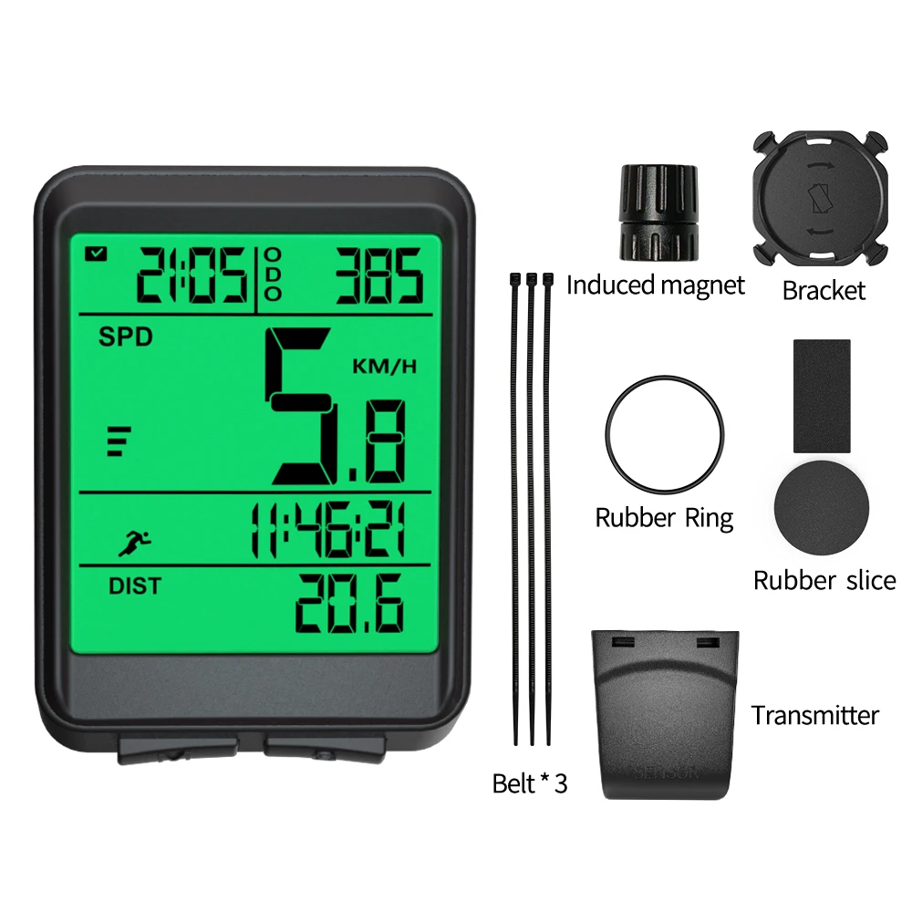 

BKV-1517 Ultra-Long Standby Wireless Bike Computer Button Battery Speedometer Odometer Stopwatch Cycling Accessories