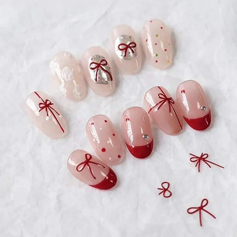 Stampo Bowknot Piastre per timbratura intaglio 3D Decorazioni artistiche per manicure Modello di stampo per nail art in silicone di design fai-da-te per ciondoli per unghie