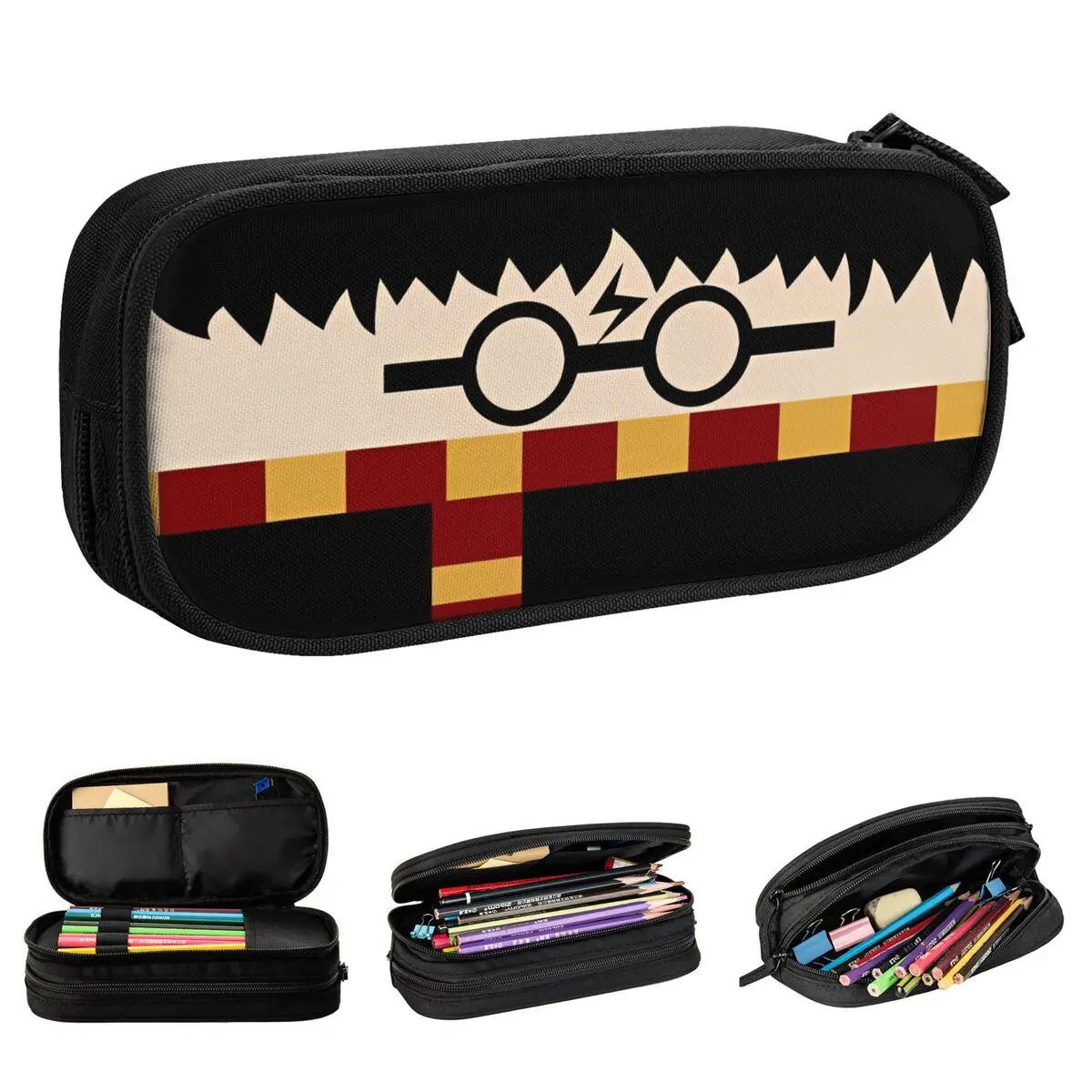 

Harrys Potters Волшебные школьные пеналы Коробка для ручек Сумка для девочек и мальчиков Большая вместимость для студентов Школьный пенал на молнии