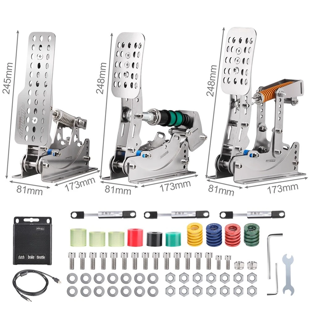 Simulated racing game pedal, weighing pressure sensor game direct drive steering wheel domestic emulator
