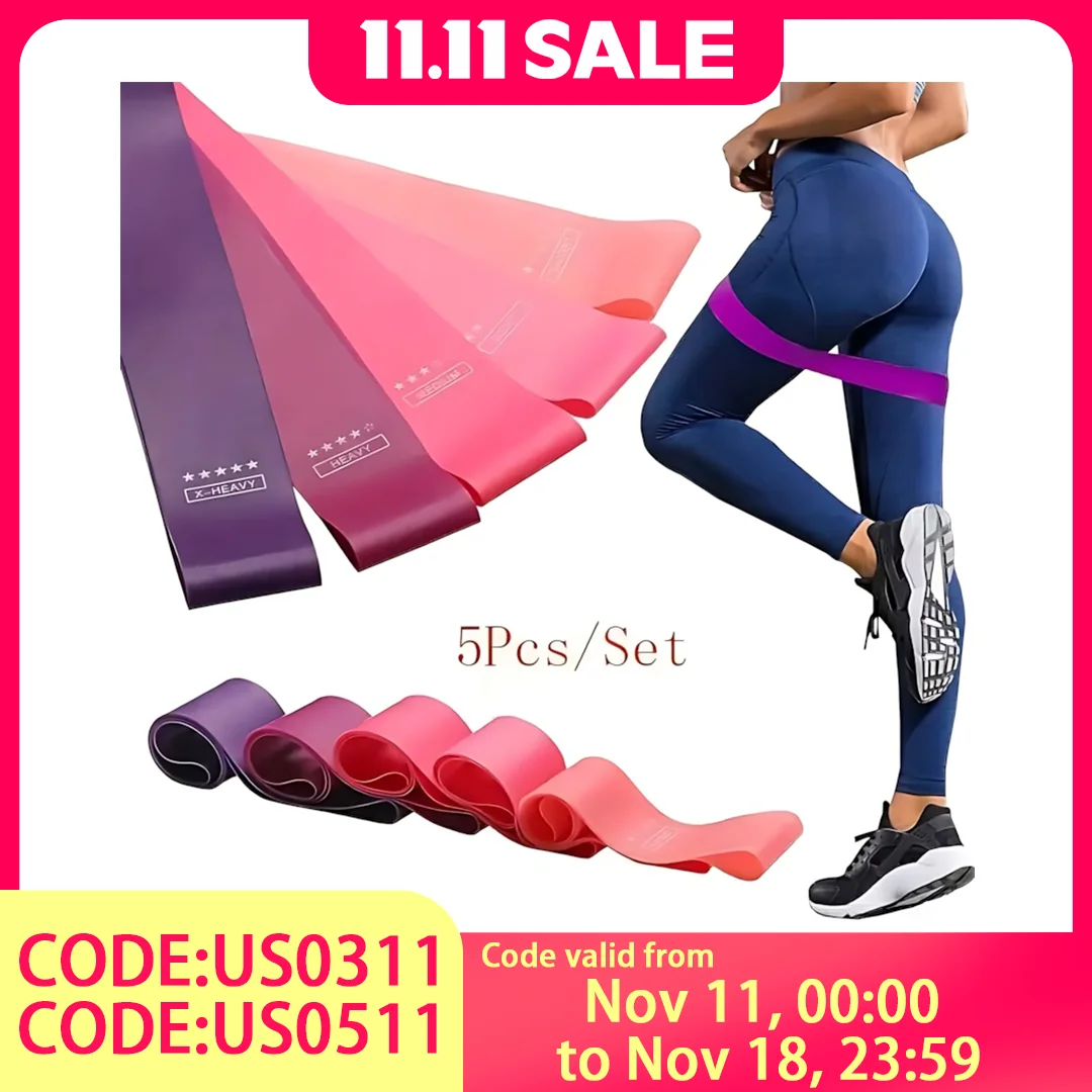 

​ Набор 5-уровневых лент для ягодиц — идеальный подарок для фитнеса на Новый год — лифтинг, тон и укрепление с помощью этого комплекта эспандеров ​