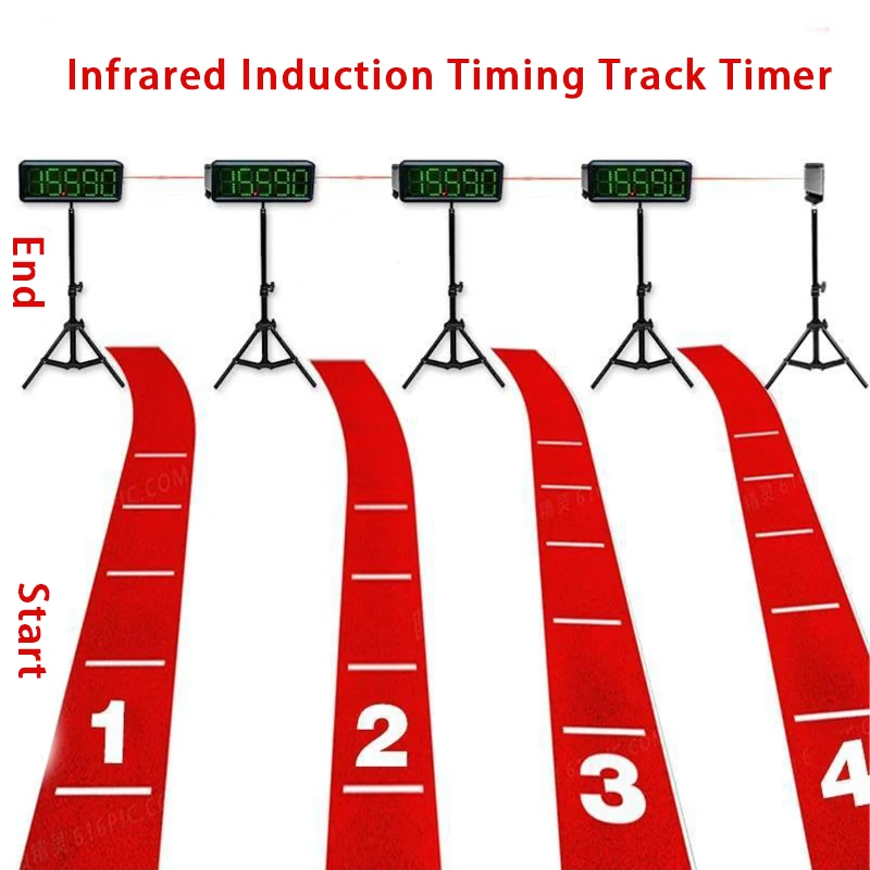 

GANXIN большой зеленый цвет светодиодный гоночный таймер для полунаружных/наружных беговых мероприятий гоночный таймер