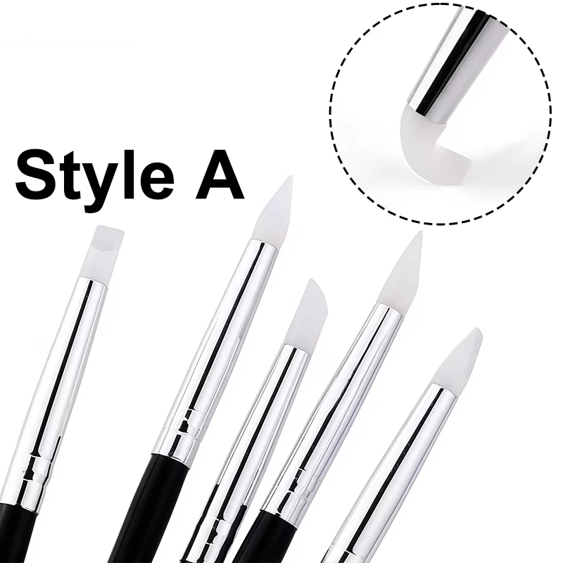 5Pcs Dental Resin Brush Pens Dental Shaping Silicone Adhesive Composite Porcelain Teeth Dentist Sculpture Pen Dentistry Lab Tool