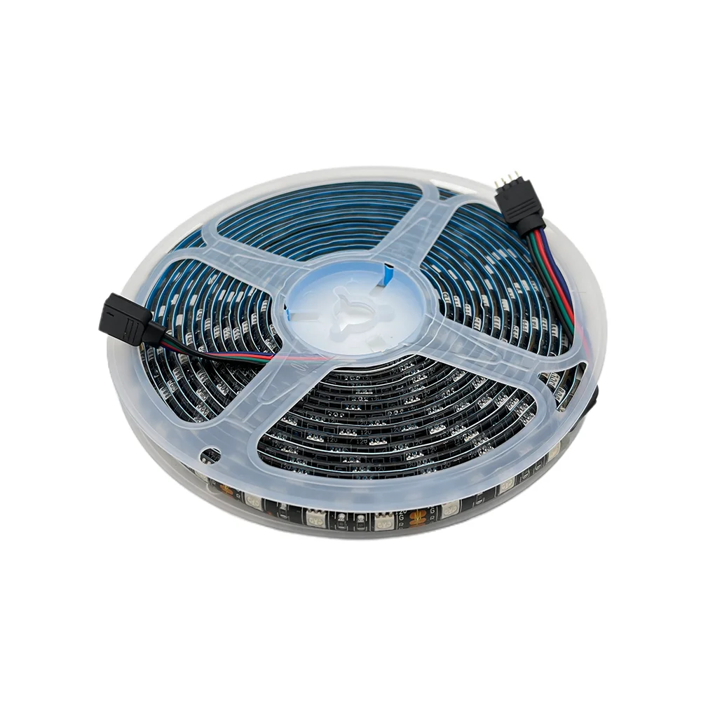 5m Led Strip 5050 RGB Tape Black PCB 12V 60LEDs/m Waterproof IP65/Non Waterproof IP20 For Car TV Motor TV Background Decoration