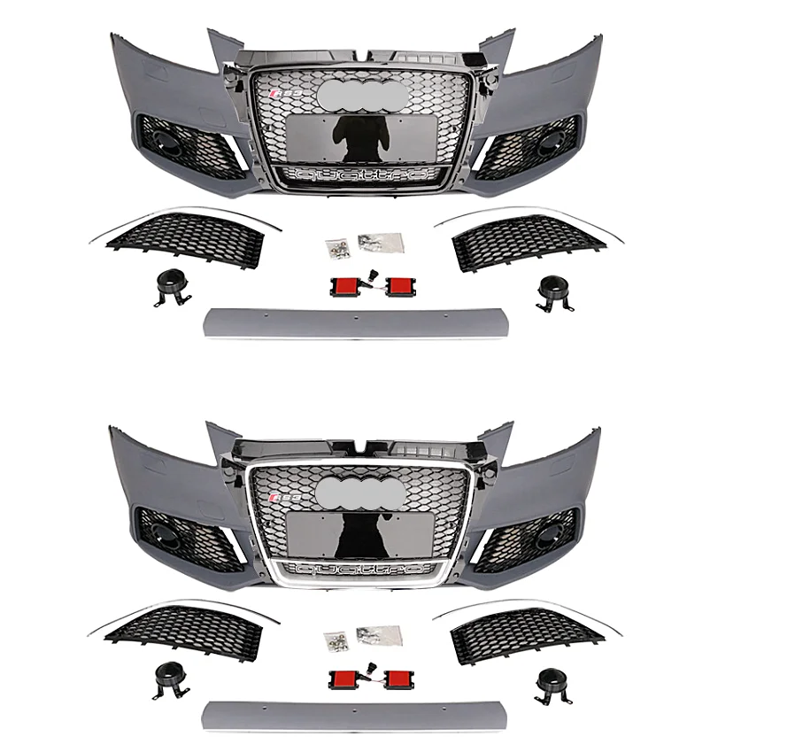 RS3 Type Front Bumper With Grille For Audi A3 8P 2008-2013 Upgrade RS3 Front Bumper Body Kit