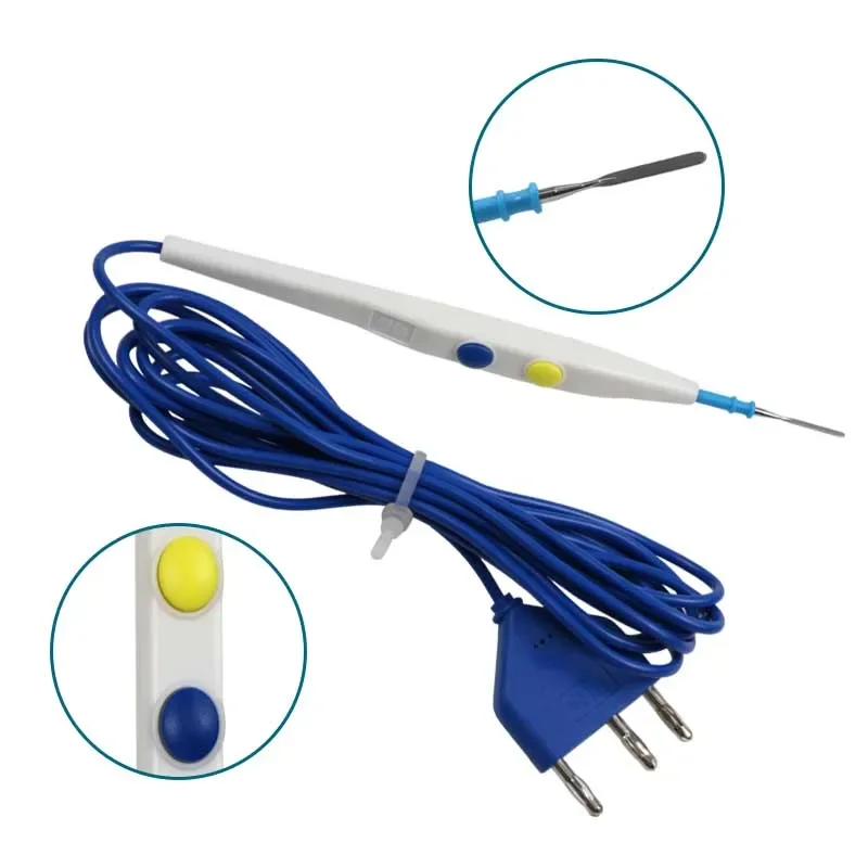 Disposable High Frequency Electrode Electric Knife Pen Plug Socket Scalpel Operation LEEP Monopolar Pettifogger