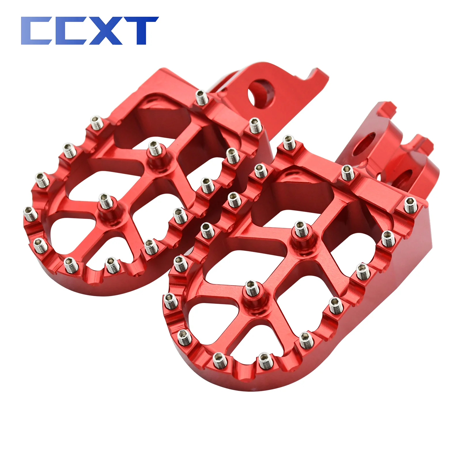 CNC Aluminum Foot Pegs Rests Pedals Footpegs For Honda CR125 CR250 CRF150R CRF250R CRF450R CRF250X CRF250L CRF450X 2002-2021