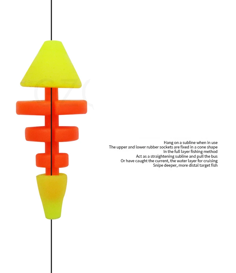 ZYZHE 5 Stück/Set Apo Float Angelzubehör 0,2/0,6/0,8G Verhindert das Herunterrutschen des Schwimmers Meeresfelsen-Angelwerkzeug – Detail 3