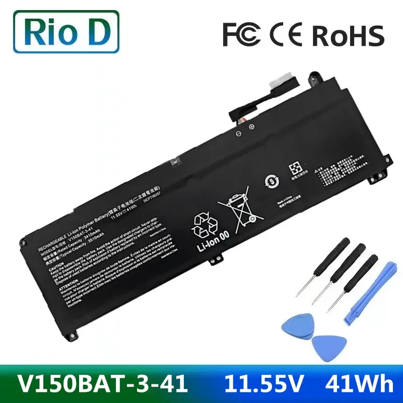 Laptop Battery For CLEVO V150BAT-3-41 11.55V 3465mAh 41Wh V150BAT-4-53 15.4V 3510mAh 53.35Wh V150PNH V150PNJ V150PNK V155PNKQ V1