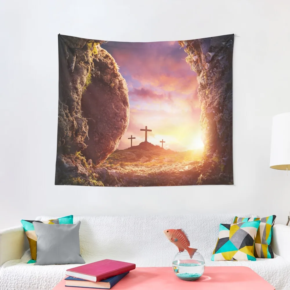 

Empty Tomb Crucifixion and Resurrection of Jesus Christ Tapestry Christmas Decoration 2022 Room Decoration Accessories