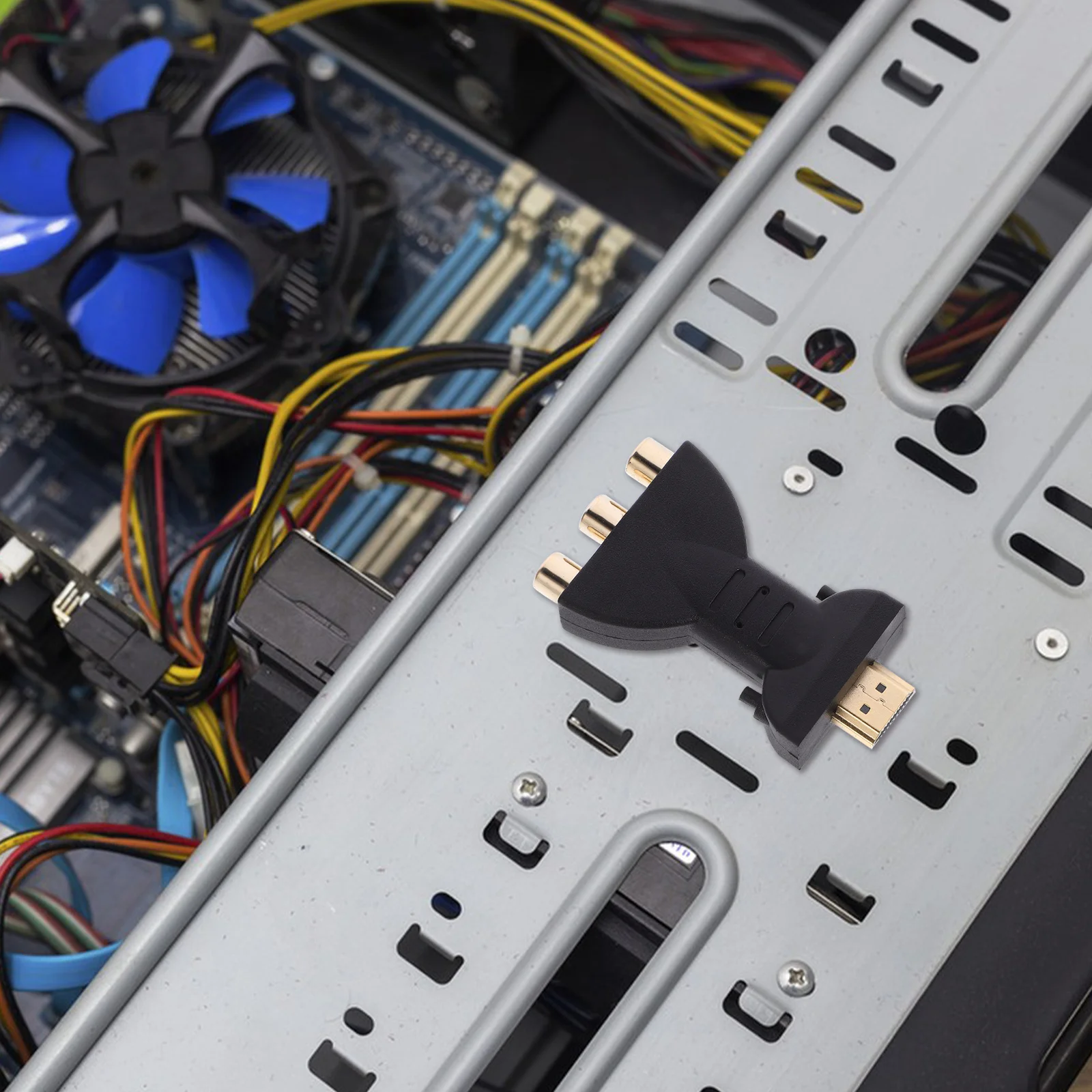 

To 3 Rca Video Audio Adapter Rgb Component Converter For 1080P Hdtv Dvd Projector Portable Av Device Connector