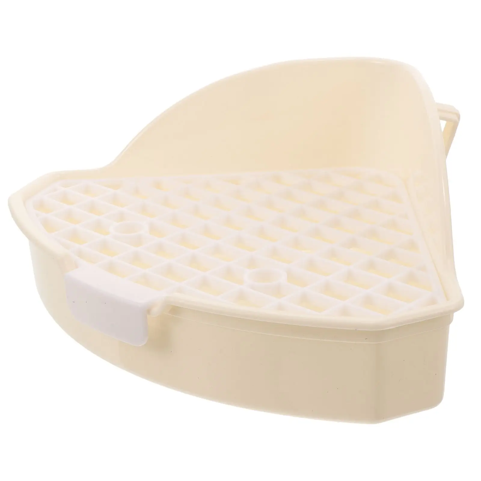 

Toilet Rabbit Chinchilla Litter Pan Guinea Pig Small Animals Potty White Triangle Training Tool Durable Easy Clean