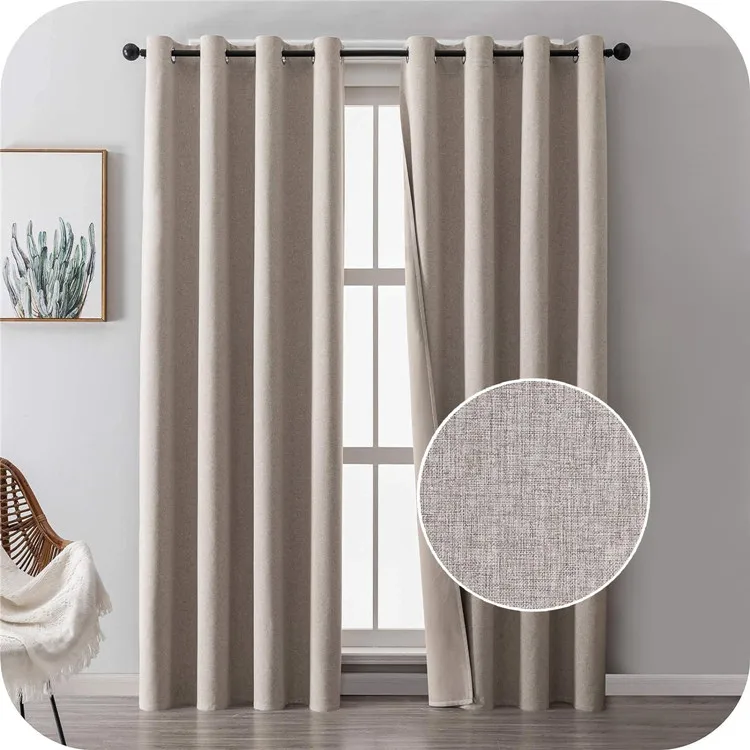 

UI446-Blackout simple sunscreen solid color curtains