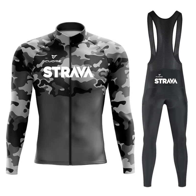 CUDRE STRAVA Man Cycling Set Mountain Bikes Cycling Uniforms for Men Cycle Jersey Sets Bib Bicycle Clothing Road Bike Bicycles