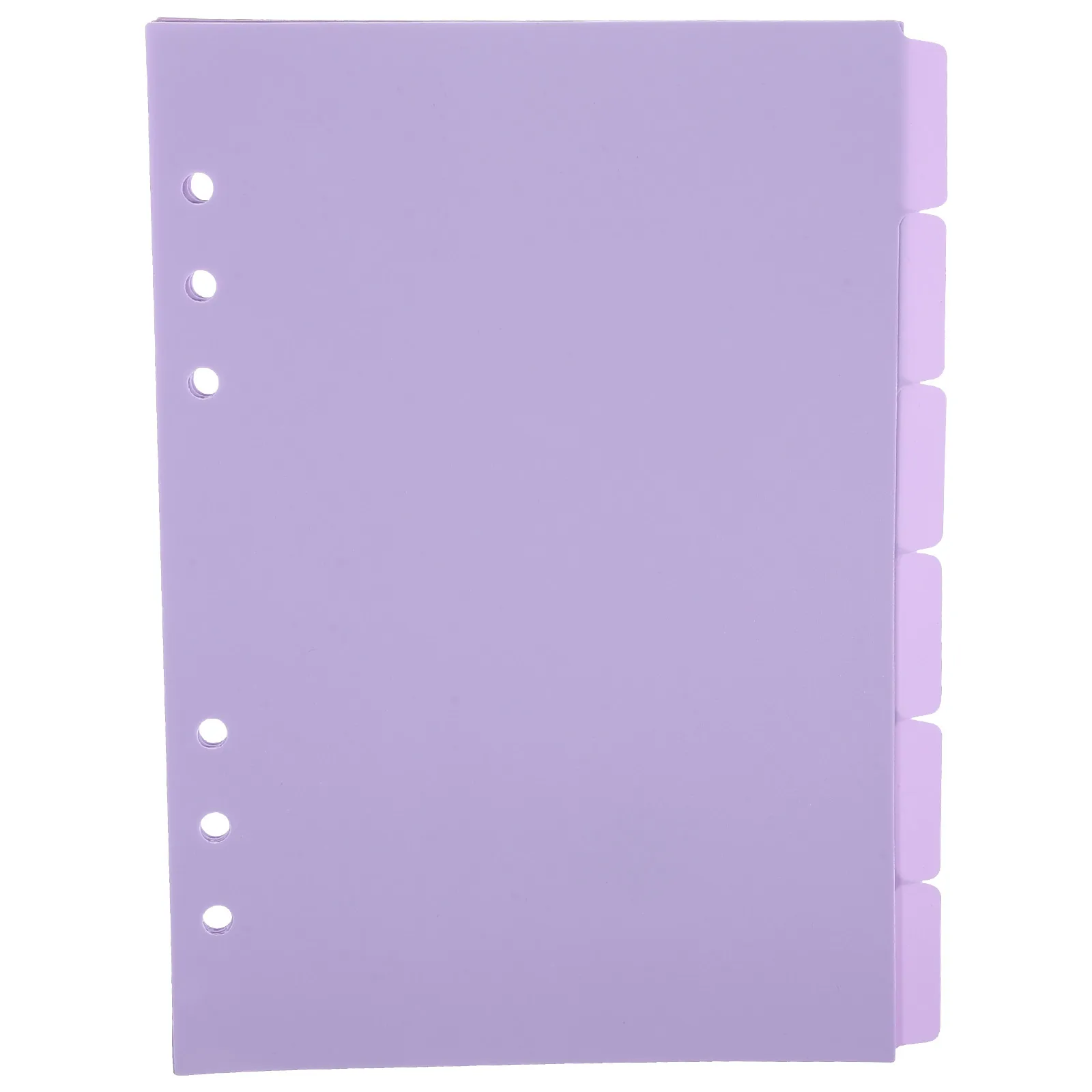 

6Pcs 6-Ring Binder Dividers with Plastic Tabs Multicolor Index Divider Sheets for A5 Binders Page Organizers and Protectors