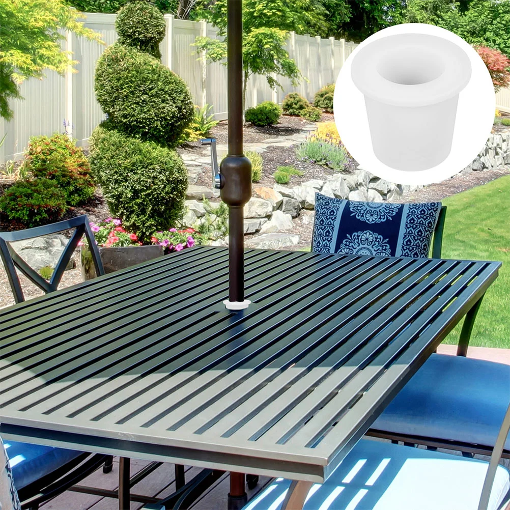 

2 Pcs Umbrella Sun Cover Yard Parasol Plug Table Fixing Tool Ring White Hole Outdoor Accessories Wedge