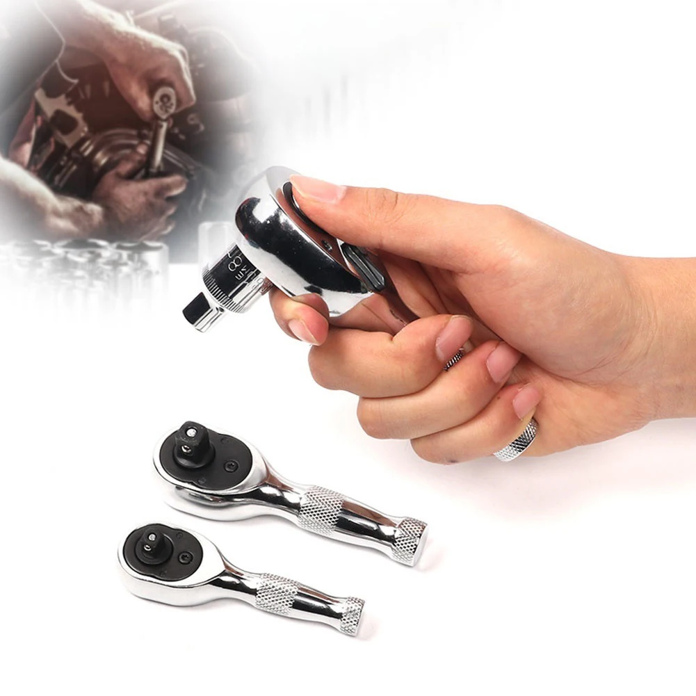 

Набор из 3 компактных трещоток с 72 зубьями, короткой рукояткой, углом поворота 5 градусов, для авторемонта, 1/4, 3/8, 1/2, хром-ванадиевая сталь