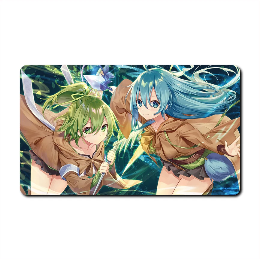 Yu-Gi-Oh! Charmer Series OCG TCG Wynn The Wind Channeler, tapete de batalla para un solo jugador, tapete de juego de mesa de goma de dibujos animados de 600x350mm