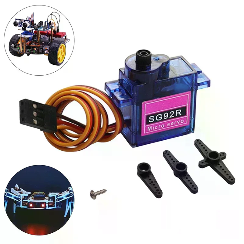 1Set 180/360 Degree SG92R 2.5KG Micro 9g Servo Nylon Carbon Fiber Gears Replace SG90 For RC Model Aeromodelling Helicopter Parts