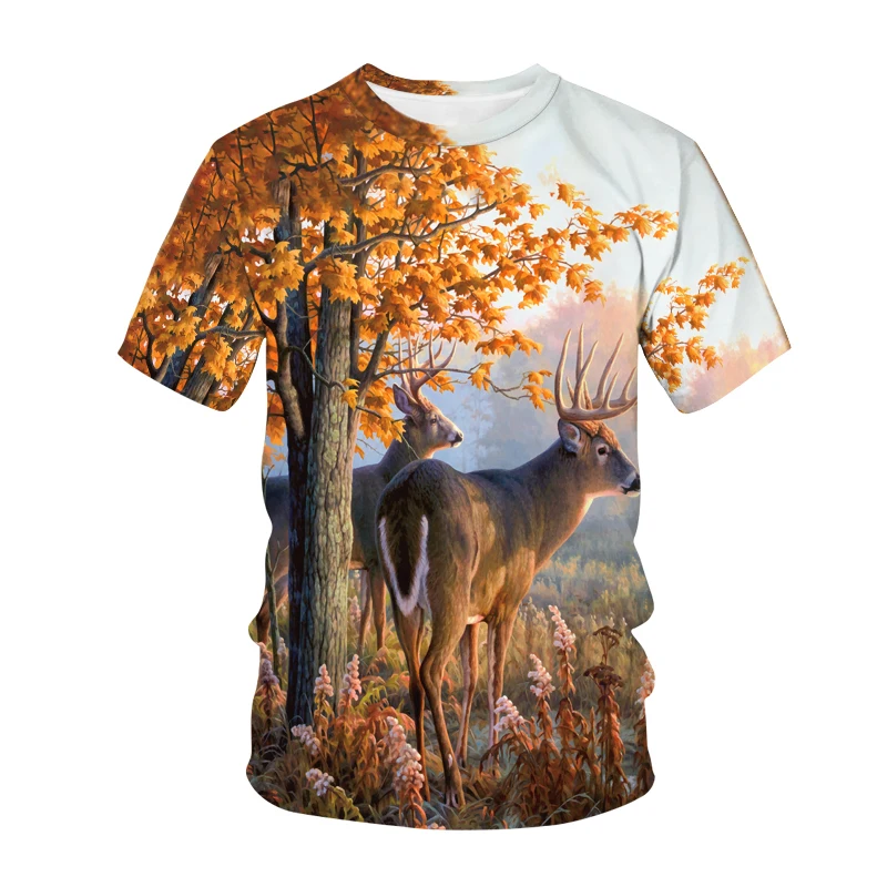 Hot Hunting Camouflage 3d Print Summer Men\'s O-Neck T-shirt Casual Short Sleeve Oversized T Shirts Fashion Tee Tops Men Clothing