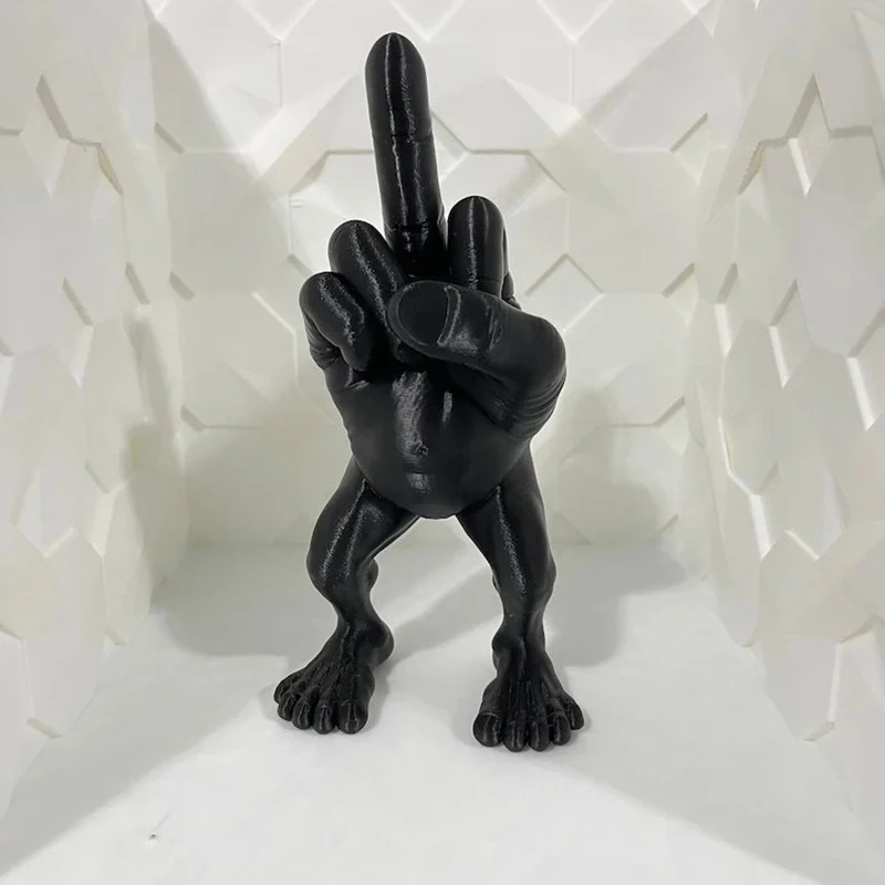 1Pc 3D Printed Desktop Decorations Middle Finger Figure With Legs Refers To Funny Office Desk Ornaments Funny Toys