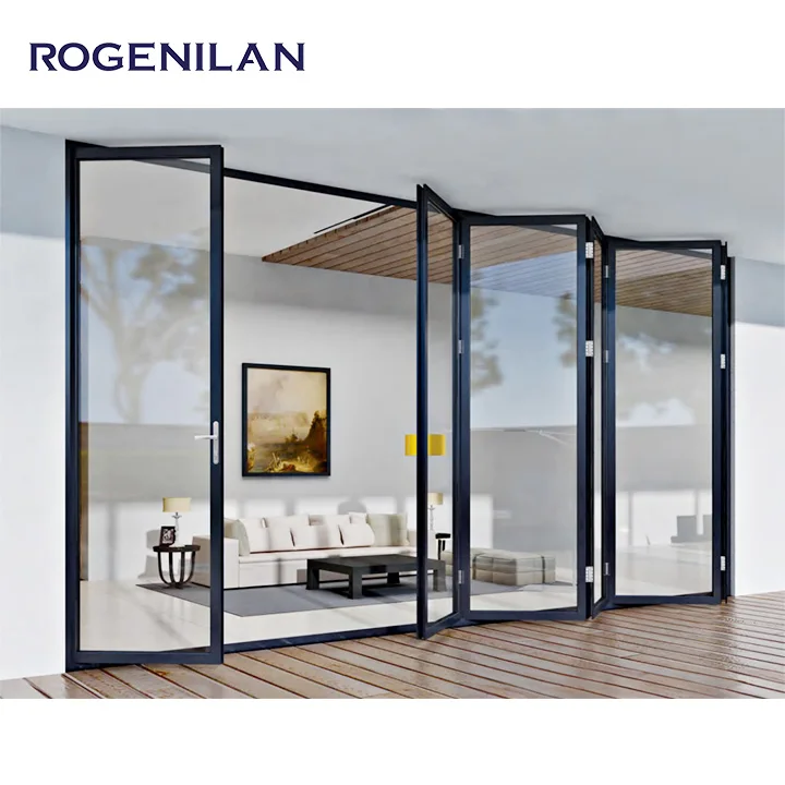 Günstiger kundenspezifischer Vertikal-Klappgaragentor-Lieferant aus Aluminium mit doppelter Glasur