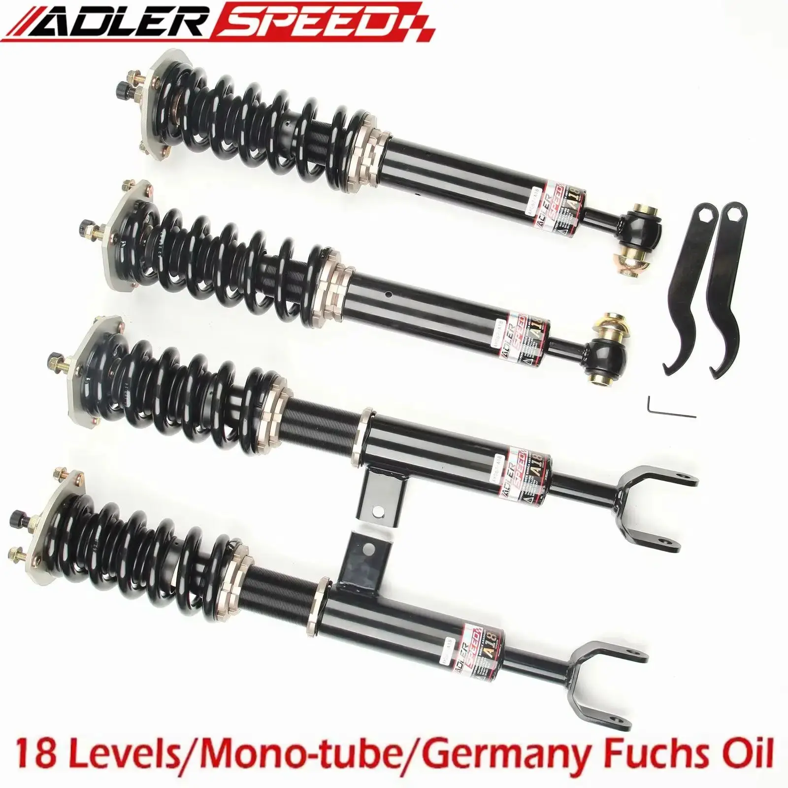 

ADLERSPEED 18 LEVEL DAMPING COILOVERS KIT FOR BMW F10 528i 530i 535i 550i RWD 11-16 w/o EDC