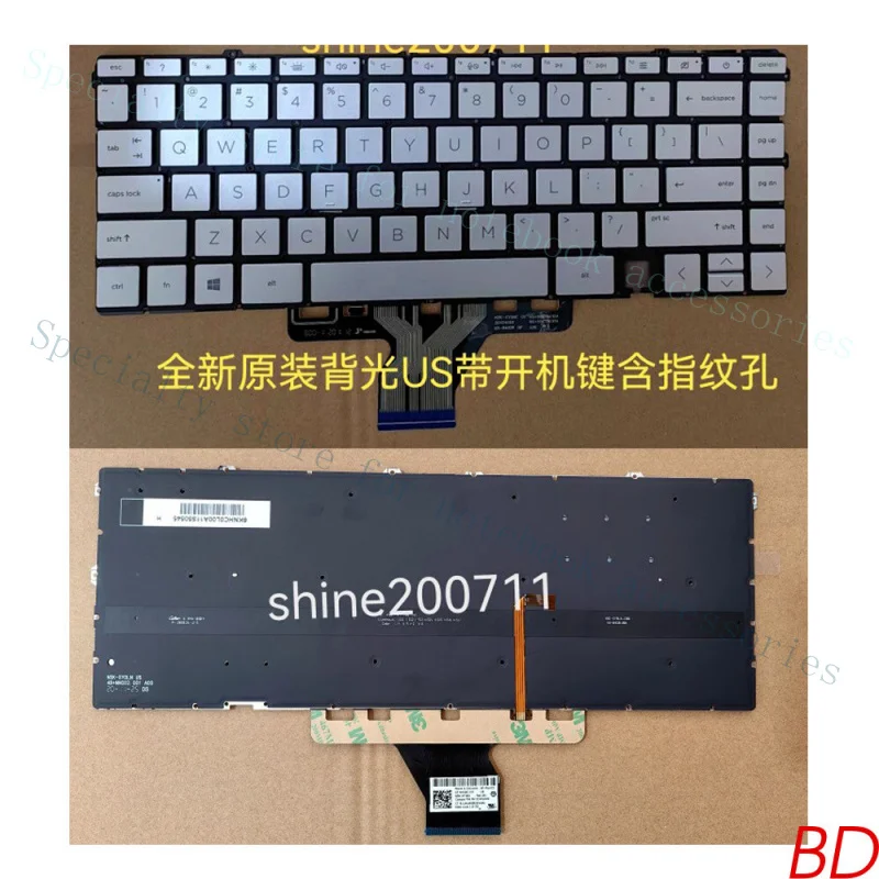 

A+ Backlit Keyboard L97425-001 For HP Envy 13-BA TPN-C145 15-EP TPN-Q237