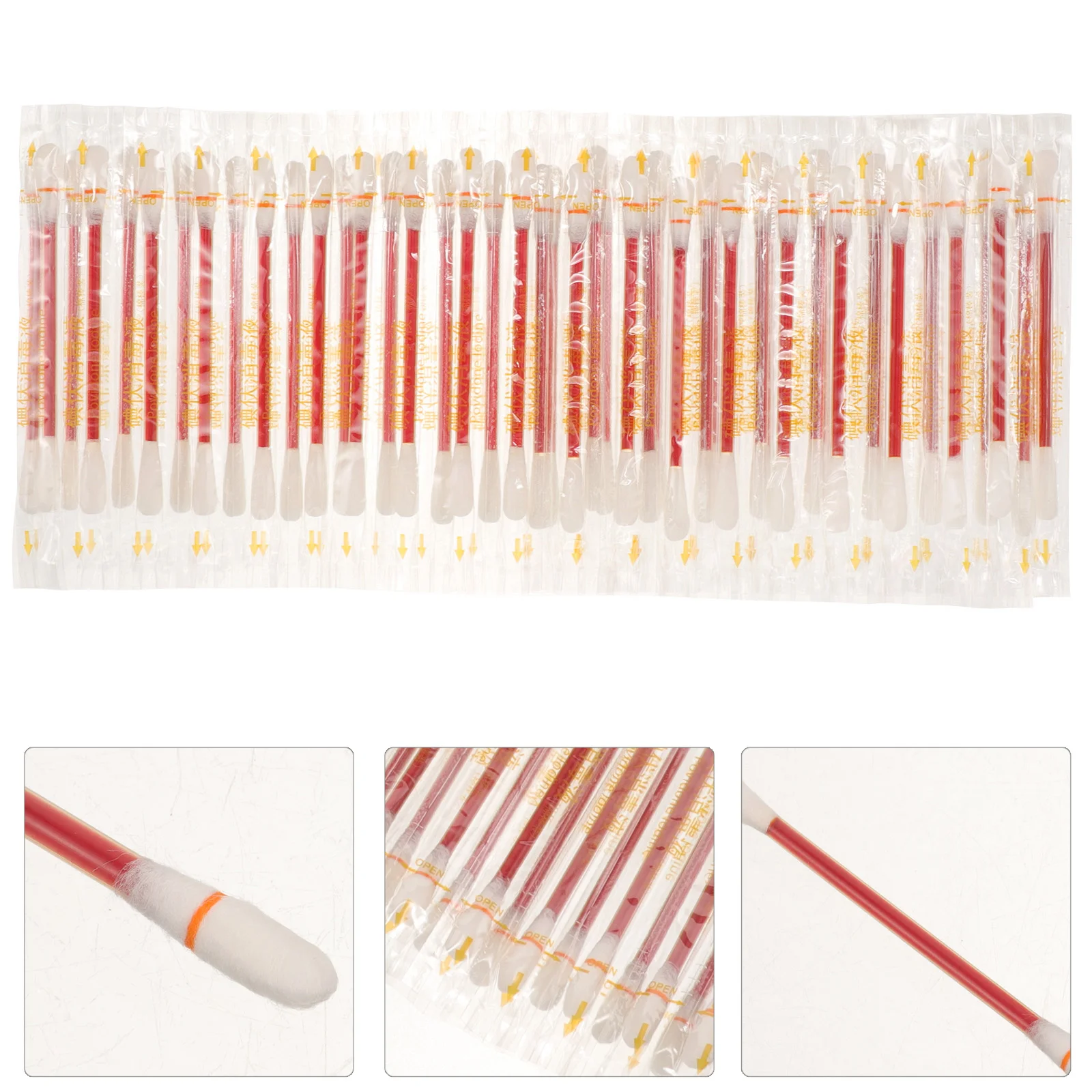 

50 Pcs Iodophor Disinfectant Cotton Swabs for Home Stick Sticks Adult Wound Care Teens