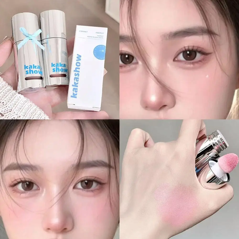 Pennello in spugna di ispirazione coreana, fard liquido, duraturo, traspirante, idratante, fard per guance, illumina il contorno del trucco del viso