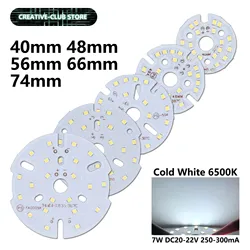 40mm 48mm 56mm 65mm 74mm 7W DC20-22V LED Bulb Patch Lamp SMD Plate Circular Module Light Source Plate DIY For Lamp Bulb Led Chip