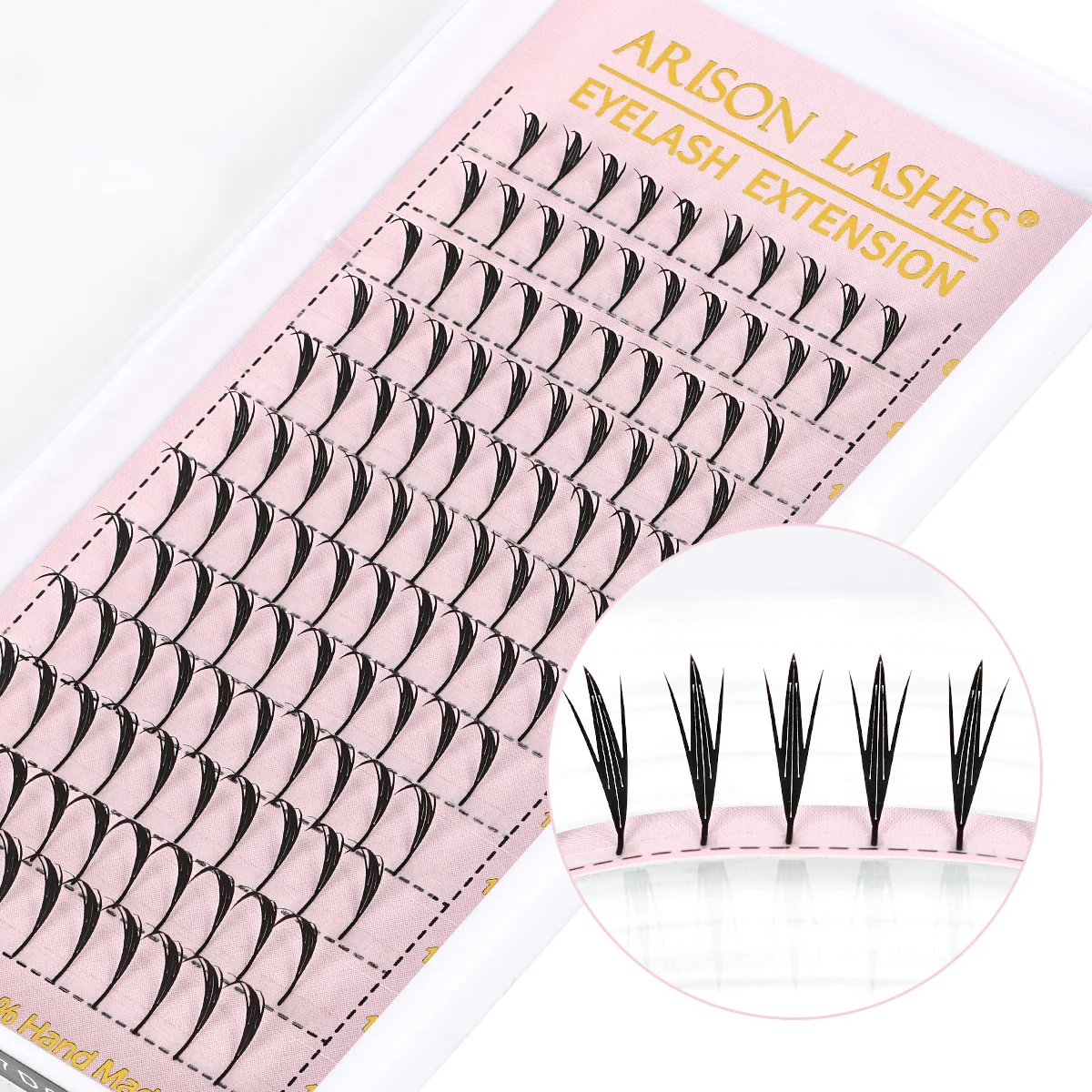 ARISON Comic Spire Lashes Automatic Flowering Individual Volume Eyelashes Extensions Customized Premade Fan False Lash For DIY
