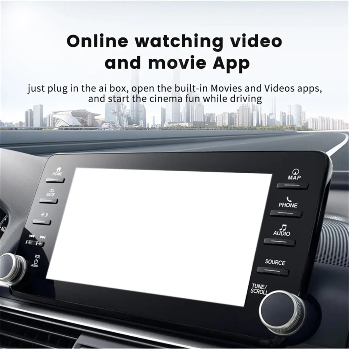 For Android 13 Wireless CarPlay Ai Box QCM6115 8Cores Support for and Built-in for