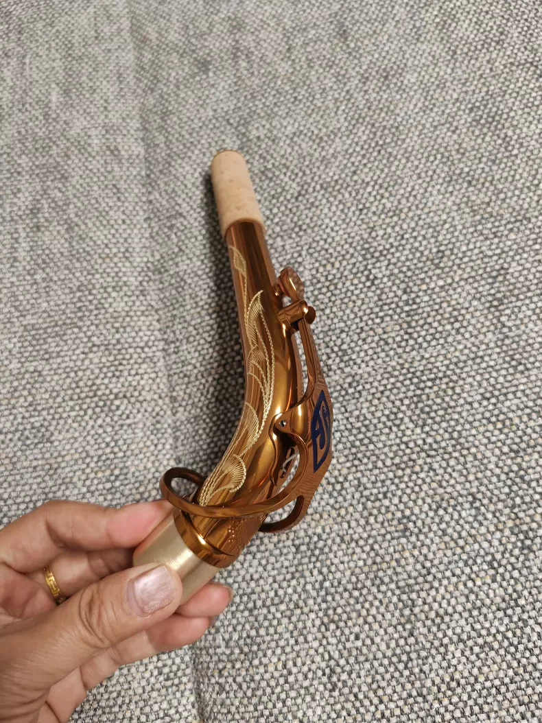 E-flat alto saxophone curved neck with good sound quality and high cost-effectiveness, threaded, caliber 24.5mm