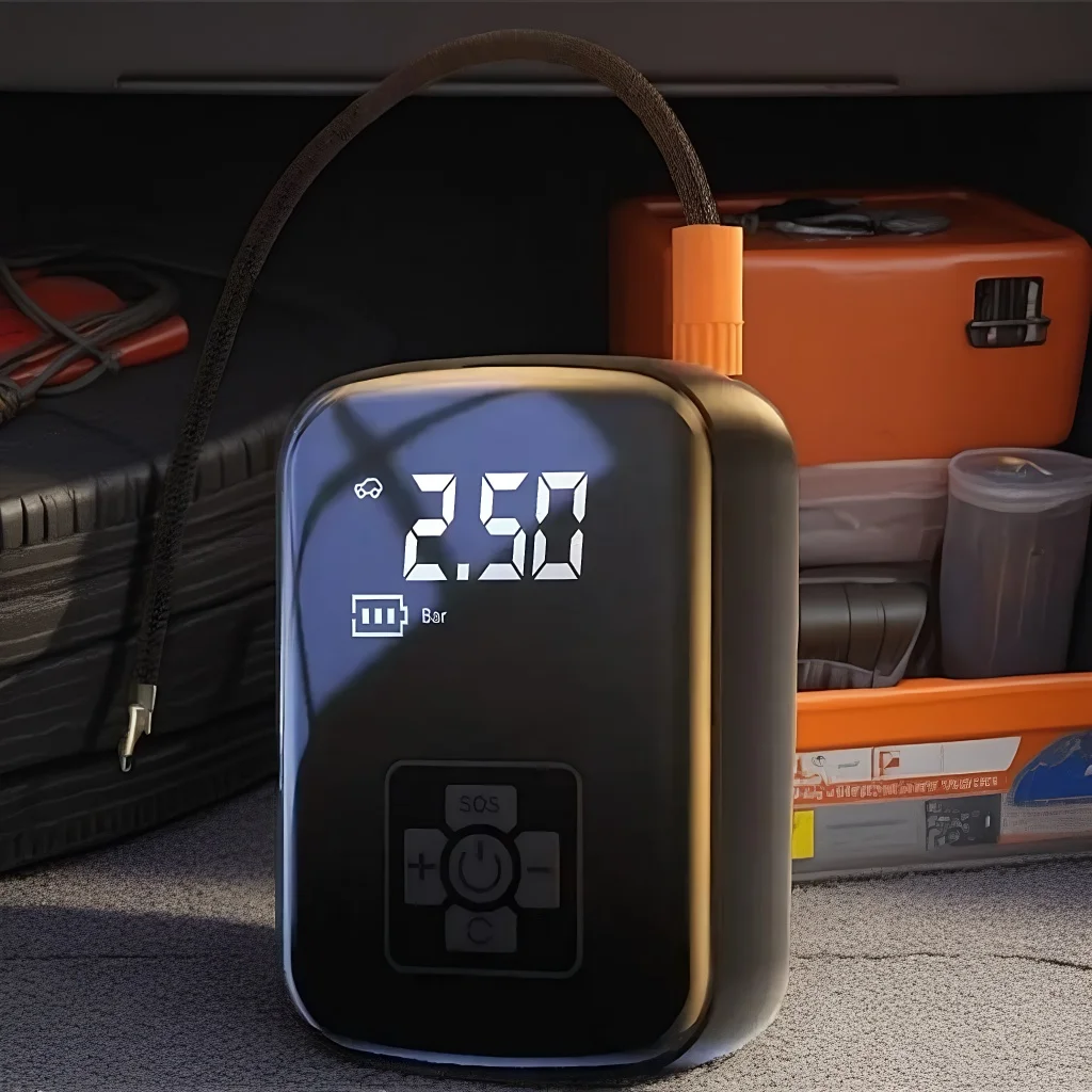 

Беспроводной электрический компрессор для накачивания шин автомобилей, мотоциклов, велосипедов, лодок и мячей