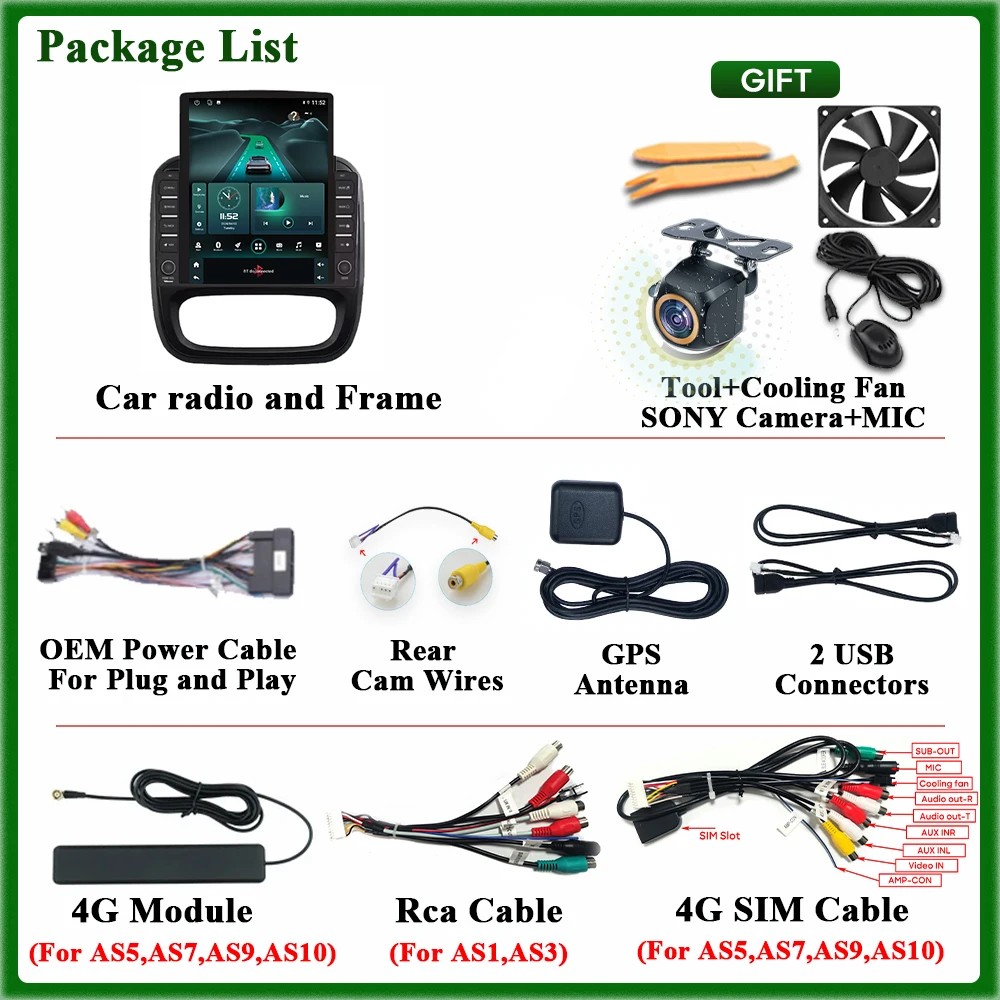 راديو السيارة Carplay لرينو ترافيك 3 14-21 لأوبل فيفارو B أندرويد السيارات مراقبة السيارة أندرويد 15 الملاحة نظام تحديد المواقع No 2din 4G BT #6