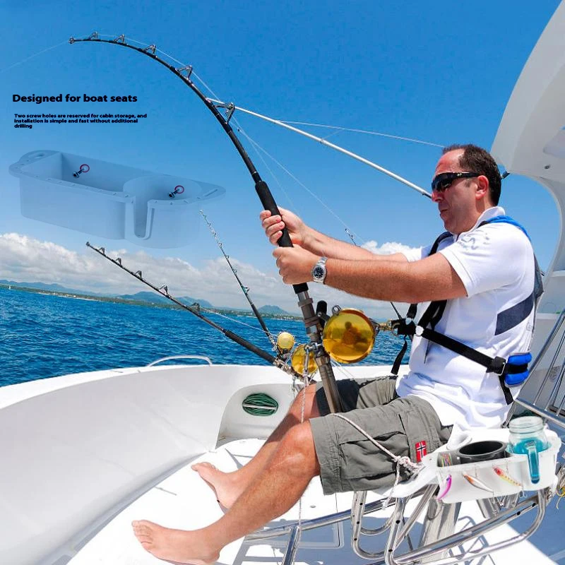 

Marine Storage Caddy Box Fishing Tool Holder Can Cup Holder Phone Drink Box Organizer Boat Yacht Pontoon Fishing Caddy Box