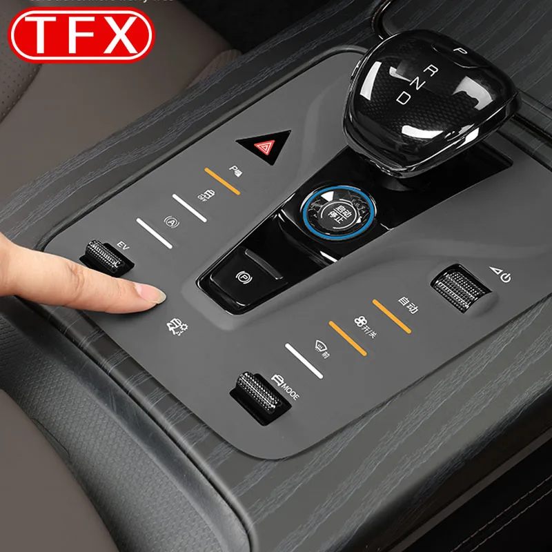 

For BYD Han 2022 2023 2024 Car Styling Gear Button Silicone Pad Central Control Button Waterproof Dust Cover Auto Accessories