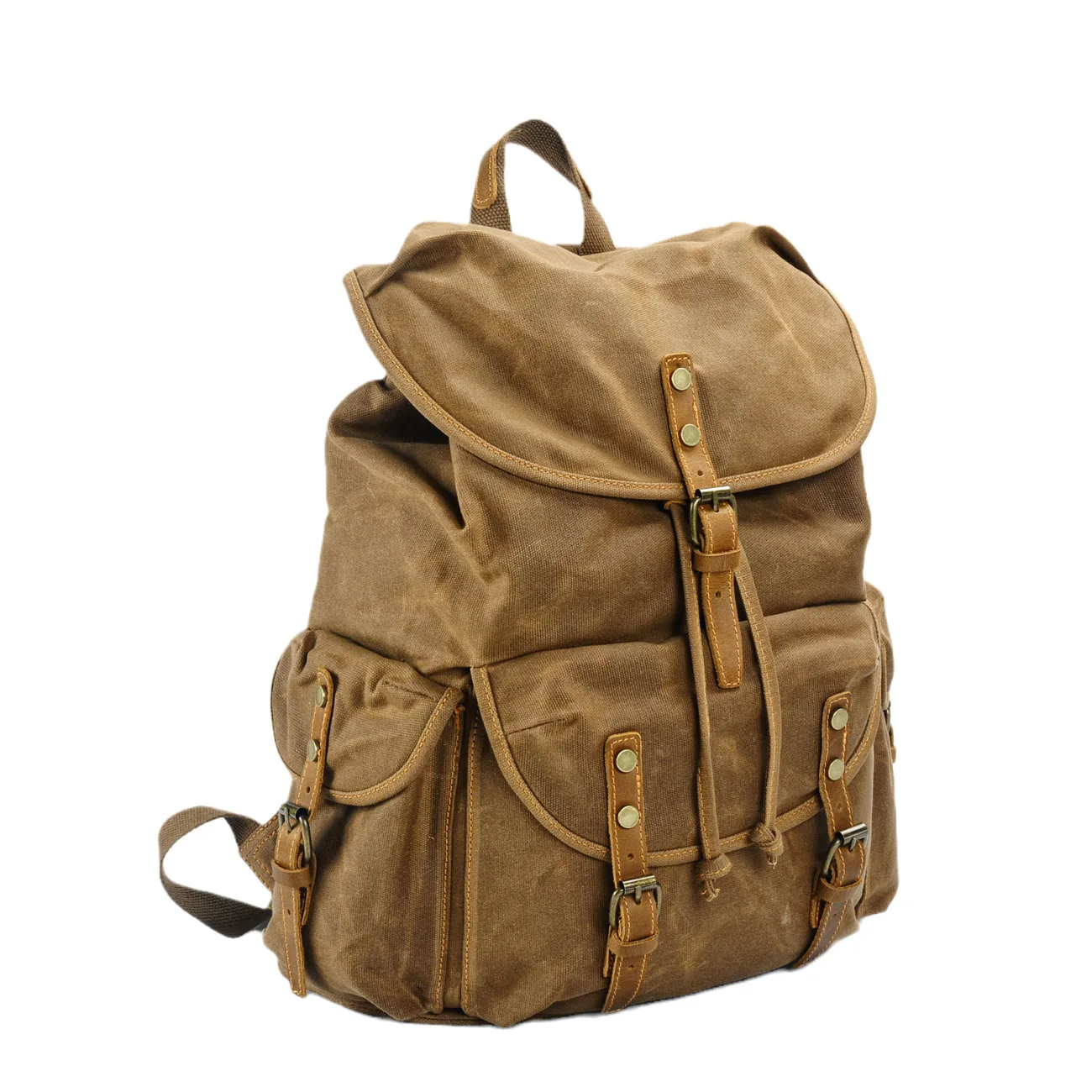 Vintage Canvas Backpack Outdoor Travel Backpack Large Capacity Leisure Mountaineering Bag