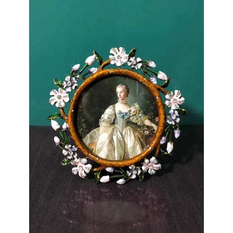 

Photo frame light luxury American European bedroom 4 inch baby children's photo metal table ornament holiday birthday gift