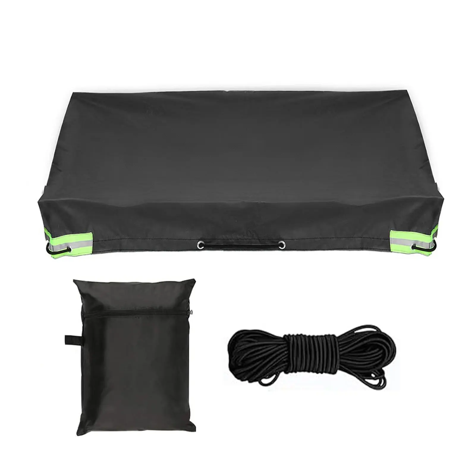 

Trailer Tarpaulin Flat Tarpaulin Trailer Cover Transport Storage Easy To Carry Black