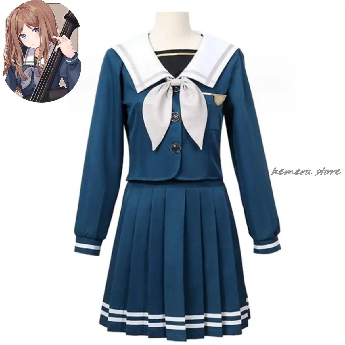 Newest Anime BanG Dream! It's MyGO!!!!! Soyo Nagasaki Cosplay Costume Morfonica JK School Uniform Wig Woman Kawaii Campus Suit